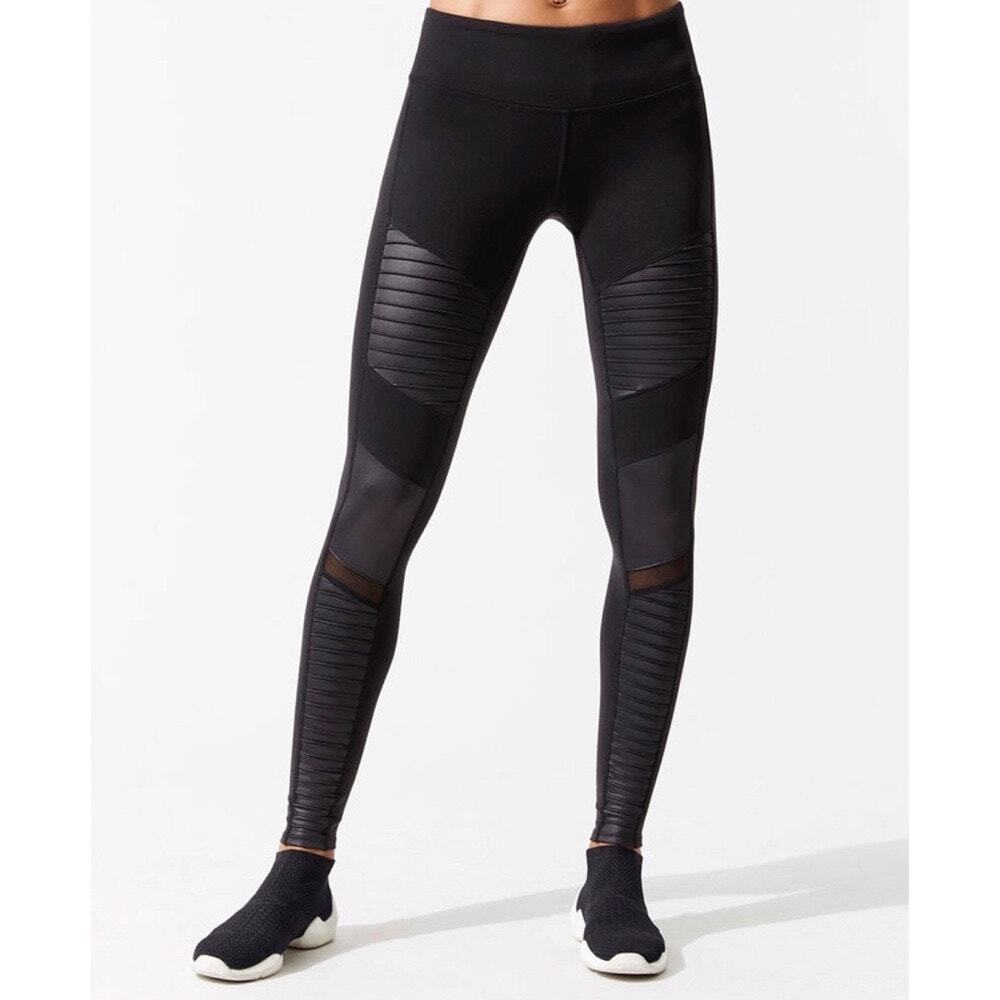 ALO Yoga High Rise Moto Leggings Black S